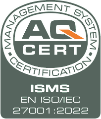 ISO/IEC 27001:2022 certification symbol, AQ Cert